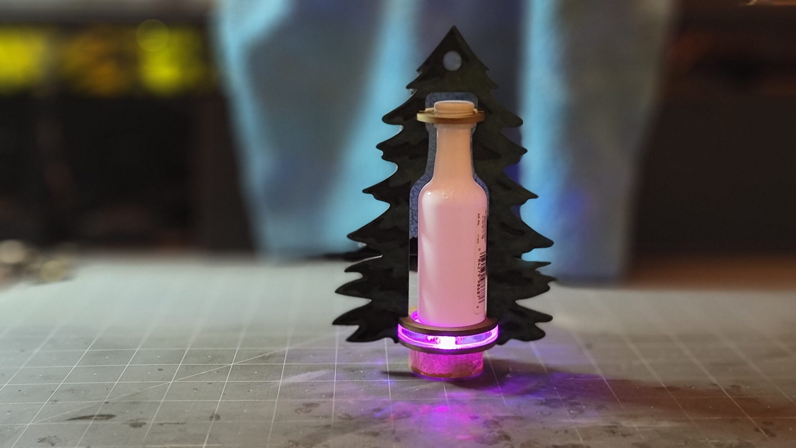 Mini Bottle LED Xmas Ornament